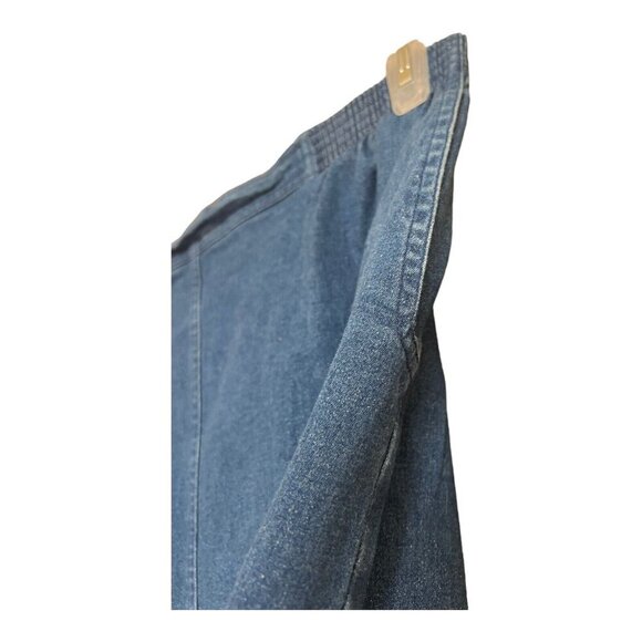 Alfred Dunner 14 Modest Pull On Elastic Waist Denim Skirt Boho Cottage Granny - Picture 4 of 5